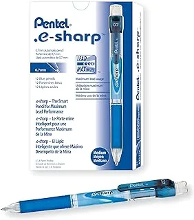 Pentel® e-Sharp ™ قلم رصاص ميكانيكي ، 0.7 مم ، 72٪ معاد تدويره ، أزرق ، عبوة من 12 قلم