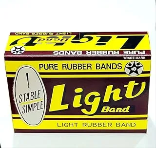 LIGHT Rubber Band 100 GM Size 16, 500 Pcs Elastic Stretchable For School Home Office Stationary Organizing,Yellow Colour