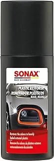 SONAX Plastic Restorer with Sponge, Black (100 ml) - Restores the colours to heavily faded external plastics. | Item-No. 04091000