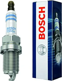 BOSCH FR7KPP33+ Double Platinum Spark Plug - Up to 3X Longer Life for Select Audi A4 A6 S4 TT Quattro; Bentley Continental; Mitsubishi Eclipse; Volkswagen Beetle Golf Jetta Passat (Pack of 1)