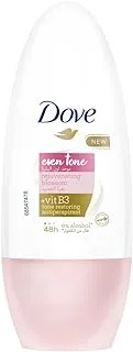 DOVE Even Tone Antiperspirant Deodorant Roll-On, Restores underarm skin to its natural tone, Rejuvenating Blossom, for 48h sweat & odor protection, 50ml