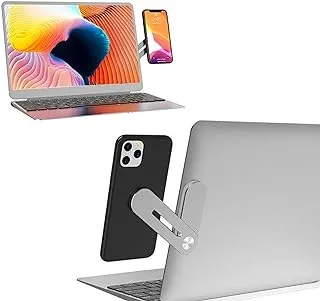 AHASTYLE 99 Magnetic Rotatable Adjustment, Foldable, Bracket, Phone Holder Stand for Laptop Same Screen for All Smart Phones,Side Mount Clip on Laptop for Phone