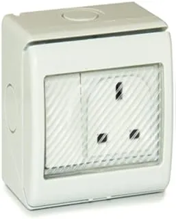 Rexton Weather Pack Surface Mount 1 Gang Bell Switch Socket