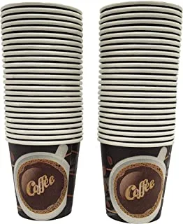 Goldedge Disposable Paper Coffee Cups 50-Piece Set, 6 Oz Capacity