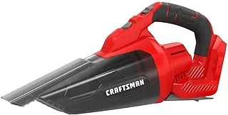 CRAFTSMAN V20 Cordless Hand Vacuum, 45 CFM, 2 Stage Filtration System with Filter, Bare Tool Only (CMCVH001B), Red