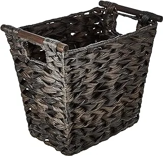 Whitmor Split Rattique Driftwood Brown Waste Basket