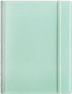 Filofax Refillable Pastel Notebook, A5 (21 cm x 12.7 cm) Duck Egg - 112 Cream moveable pages - Index, pocket and page marker (B115052U)