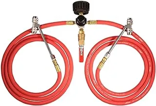 Milton 551 Dual Truck Tire Inflator Gauge with Regulator, 2 x 7' Hose + 6