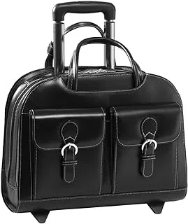 McKlein W Series Laptop Briefcase, Black Leather (96185A)