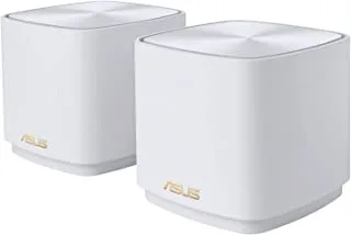 ASUS ZenWiFi AX Mini,Mesh WiFi 6 System (AX1800 XD4 2PK)-Whole Home Coverage up to 4800 sq.ft & 5+ Rooms, AiMesh - White