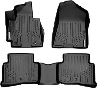 SMARTLINER All Weather Custom Fit 2 Row Black Floor Mat Liner Set Compatible with 2016-2019 Hyundai Tucson