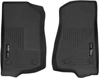 Husky Liners X-act Contour Series | Front Floor Liners - Black | 54531 | Fits 2020-2021 Jeep Gladiator Crew Cab/Wrangler (No Hybrid Model) 2 Pcs