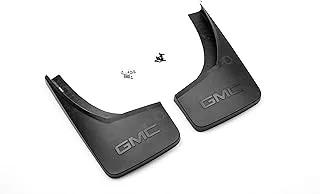 GM Accessories 22894866 Rear Molded Splash Guards in Black with GMC Logo