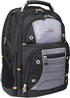 Targus Drifter II Backpack Design for Business Professional Commuter with Large Compartments, Durable Water Resistant, Hidden Zip Pocket, Protective Sleeve fits 17-Inch Laptop, Black/Gray (TSB239US)