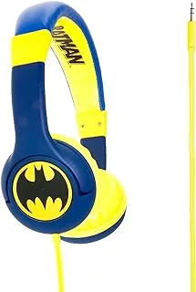 OTL DC0261 On-Ear Junior Headphone - Batman Caped Crusader - Portable Headset Volume Limiting Kids Headphones - Child Safe Soft Paded Headphones For Home, Travel, School, Wired