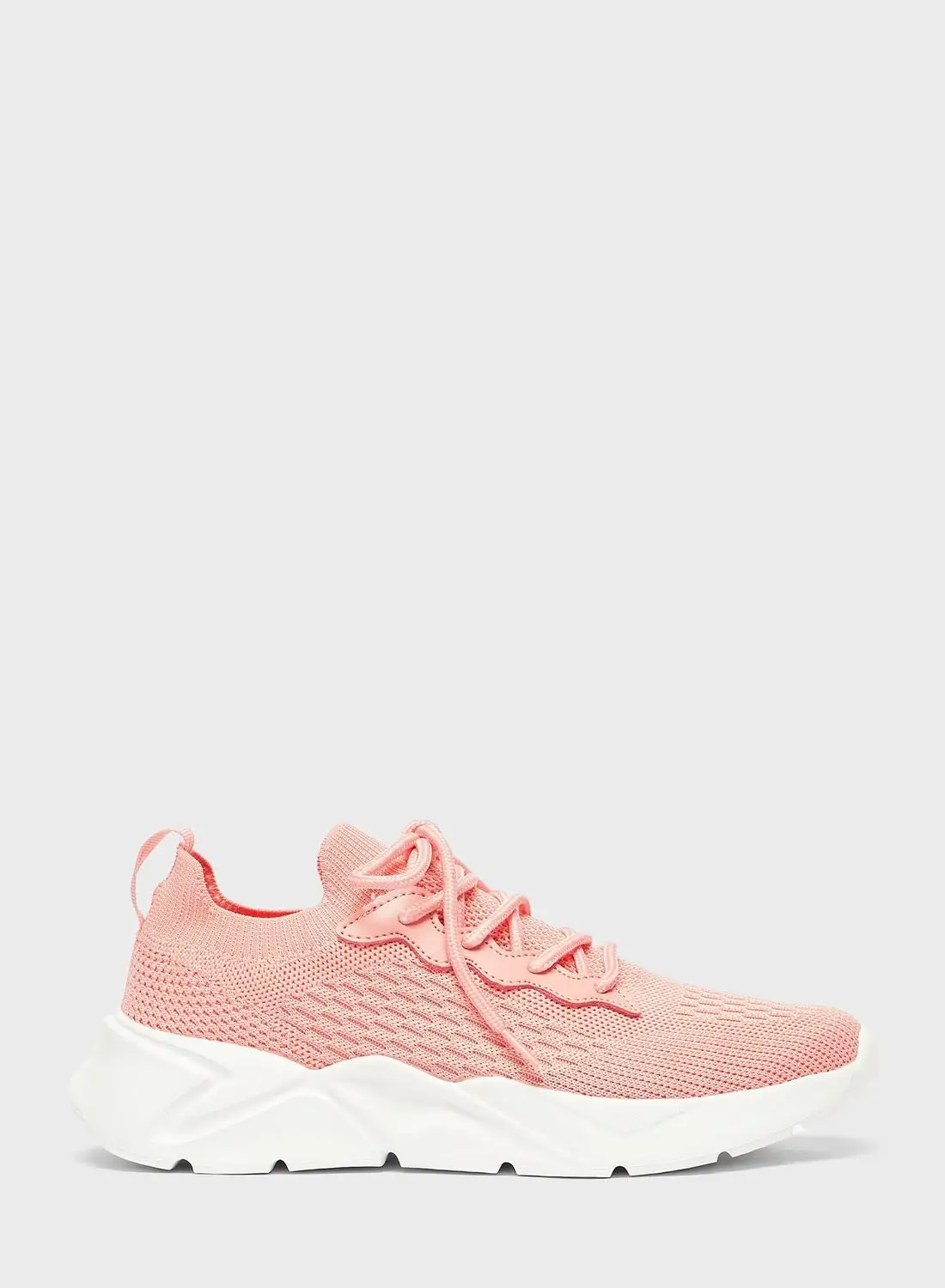 shoexpress Textured Lace-Up Sneakers