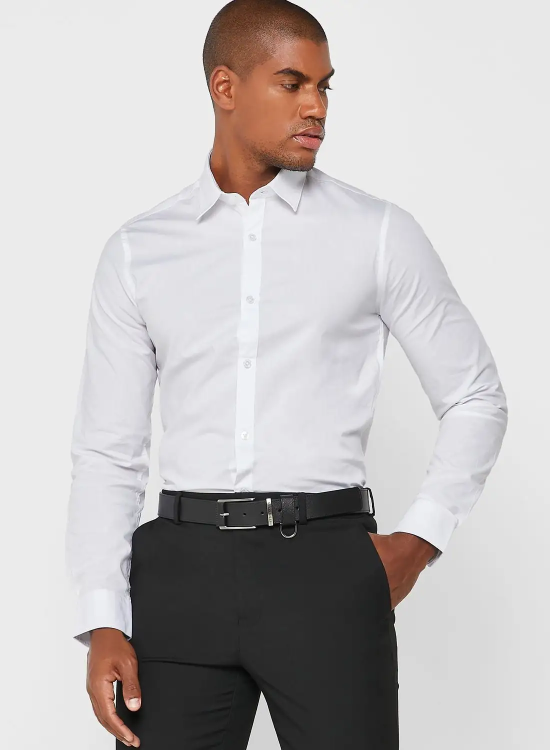 Robert Wood Stretch Cotton Slim Fit Shirt