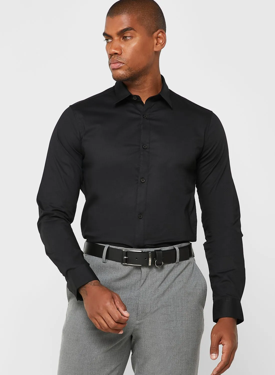 Robert Wood Stretch Cotton Slim Fit Shirt