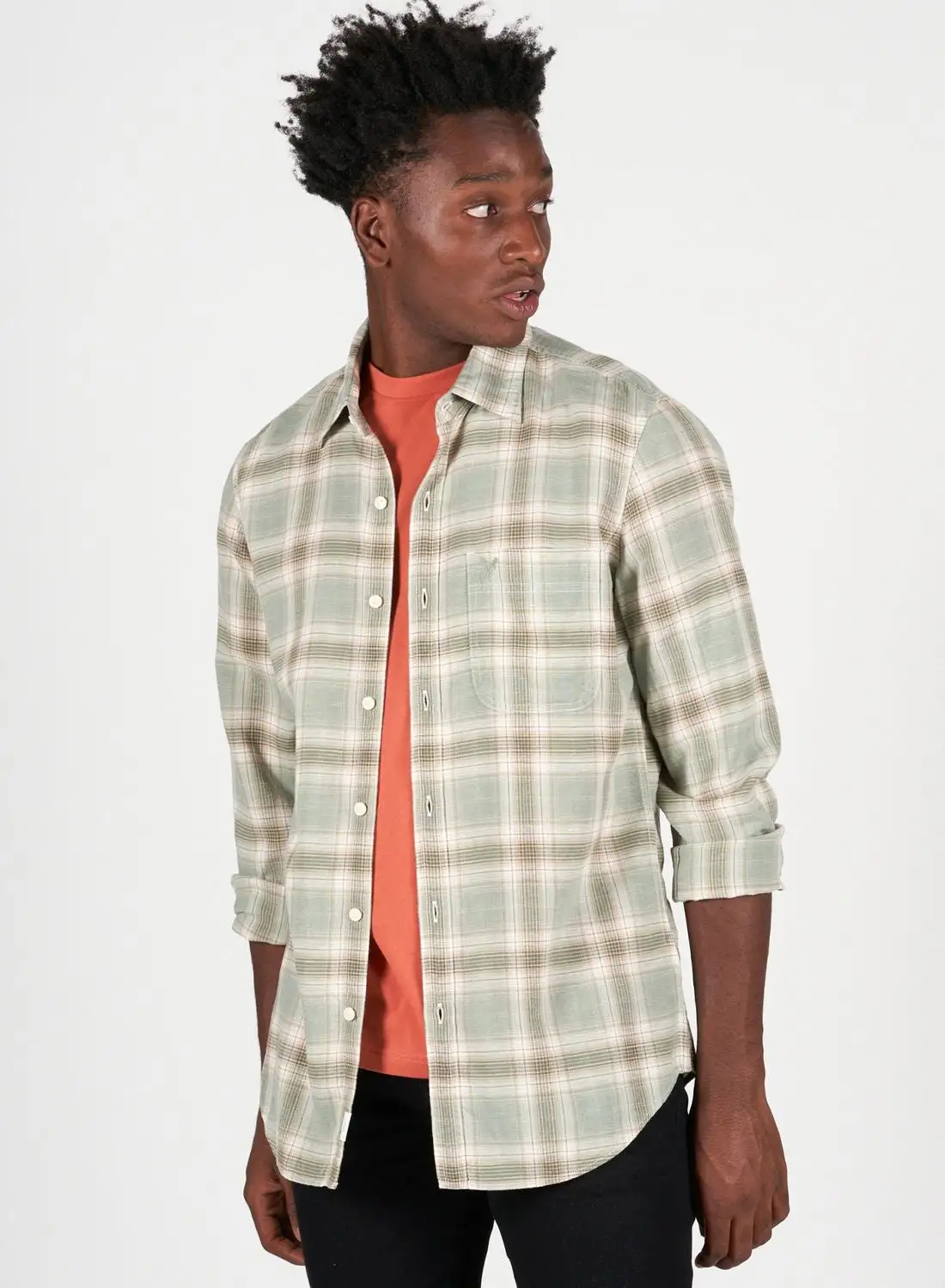 American Eagle Checked Slim Fit Shirt