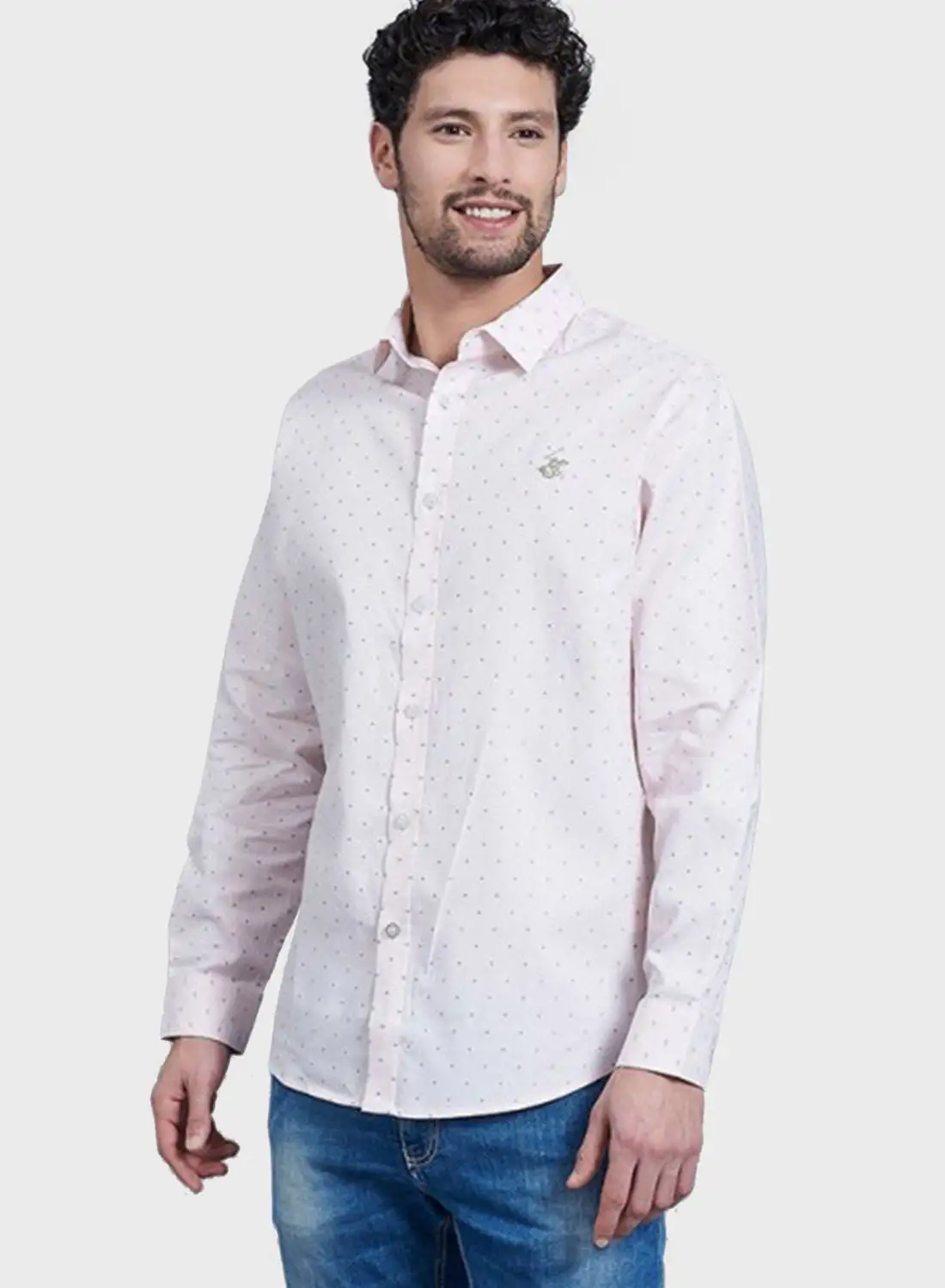 bhpoloclub Dot Print Regular Fit Shirt