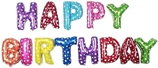 PARTY TIME - 13-Pieces Colorful Happy Birthday Party Decoration Foil Balloon Set 16inches