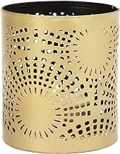 Home Town Votive Metal Gold/Black Candle Holder,8X7Cm