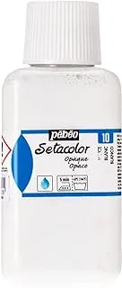 Pebeo Setacolor Opaque Fabric Paint 250-Milliliter Bottle, White, 8.45 Fl Oz (Pack of 1)