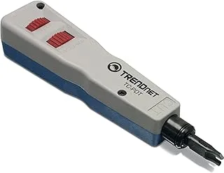 TRENDnet Punch Down Tool With 110 And Krone Blade, Insert & Cut Terminations In One Operation, Precision Blades Are Interchangeable Reversible, Network Tool, Grey, TC-PDT