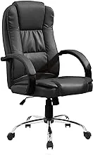 Mahmayi Sleelkine 1608 Chair – Cushioned Seat, Durable Upholstery Executive Chair With Headrest, Armrests (High Back)