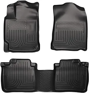 Husky Liners Weatherbeater Series | Front & 2nd Seat Floor - Black 98961 Fits 2013-2015 Lexus ES300h/ES350 3 Pcs