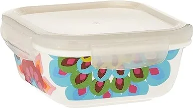 French Bull Gala Square 420 ml Porcelain Food Storage Bowl, Multi-Colour, Ps-42Qga