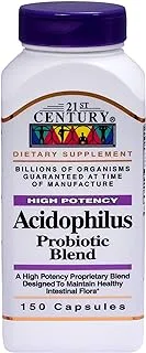 21St Century، AcidophilUS ، مزيج بروبيوتيك ، 150 كبسولة