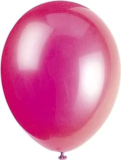 Unique Latex Balloon 10-Pieces, 12-Inch Size, FUSchia