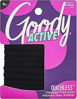 Goody 1941926 Athletique Sweat Stretch Elastics ، أسود '8 وحدات