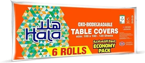 Hala Table Covers Oxo Biodegradable 100 X 100 - 20 Mattress Table, 6 Rolls