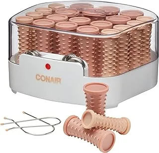 Conair Compact Multi-Size Hot Rollers; Pink/Coral (Packaging May Vary)