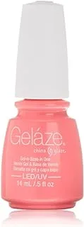 Gelaze Shocking Pink Gel And Base Nail Polish 14 ml, Pink