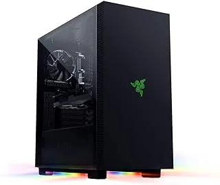 Razer Tomahawk Atx - حقيبة ألعاب Mid Tower مع Razer Chroma RGB (أبواب متأرجحة على كلا الجانبين ، تهوية ، فلتر غبار ، إدارة كبل ، لمشعات تصل إلى 360 مم) أسود