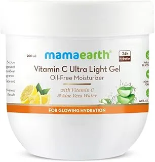 MAMAEARTH Ultra Light Gel Oil-Free Moisturizer For Face with Vitamin C & Aloe Vera Water for Glowing Hydration - 200 ml