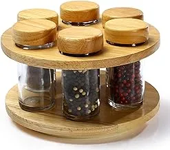 Billi 6Pcs Spice Bottle with Wooden Lid & Stand GW-210/6WL