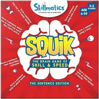 Skillmatics SQUIK : The Brain Game Of Skill And Speed - Sentence Edition (6-99 Years) Multicolor , SKILL32SSE