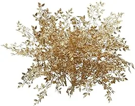 YATAI Glitter Artificial Ficus Flowers Spray Festival Garland Flowers - Golden Flowers Ornaments Plastic Flowers Bouquets Arrangement Table Vase Display Filler Floral Wreath Wedding Decoration (12)