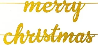 The Party Popper Merry Christmas Banner, Gold