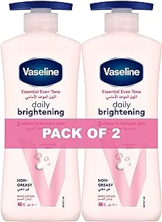 Vaseline Even Tone Body Lotion Daily Brightening, 2 x 400ml