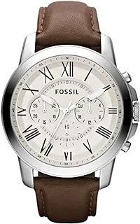 Fossil Leather Mens Quartz Watch