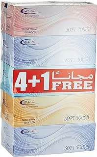 U&Me Soft Touch Facial Tissues 150's 2 Ply - (Pack of 5) - Soft, Soothing, and Convenient Box Pack for Refreshing Comfort 750's