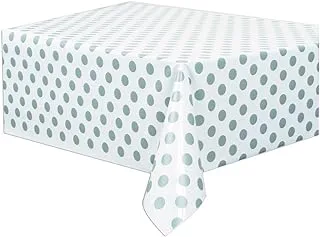 Unique Decorative Silver Dots Plastic Tablecover