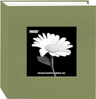 Pioneer Da-100Cbf/Sg 100 Pocket Fabric Frame Cover Photo Album, Sage Green