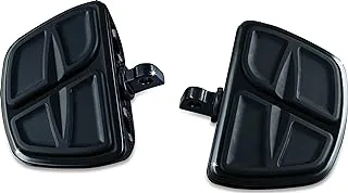 Kuryakyn 7612 Motorcycle Accessory: Kinetic Mini Board Floorboards with Male Mount Adapters, Gloss Black, 1 Pair