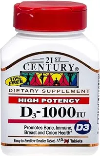 21st Century High Potency D3-1000Iu, 110 Tablets